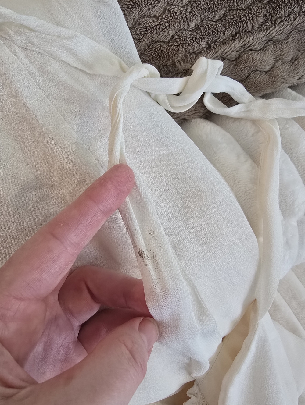 NWT Reformation Nadira Dress in Ivory Sweetheart Neckline Shoulder Strap Ties - Picture 12 of 14